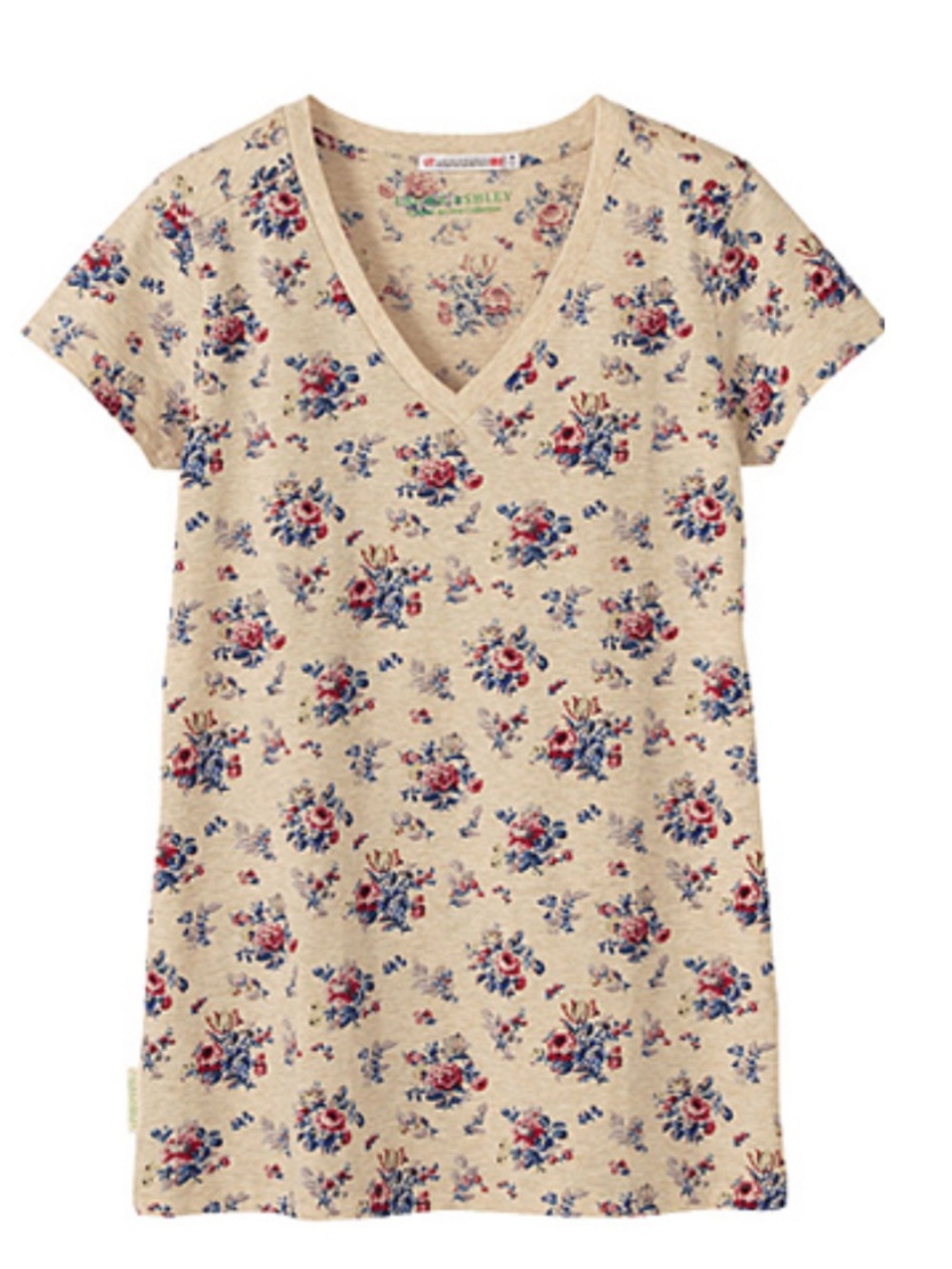 🎀3 for $19 ✨ Uniqlo x Laura Ashley (UT) Cream Short Sleeve V-Neck Floral Tee